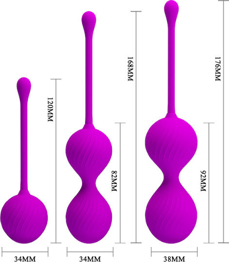 Pretty Love Kegel Balls Three In One Vaginalbälle Lila
