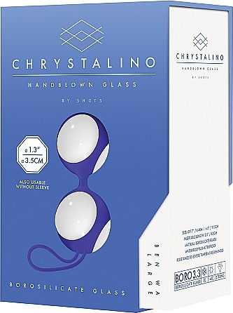 Shots Chrystalino Ben Wa Balls Large Vaginalbälle Weiß
