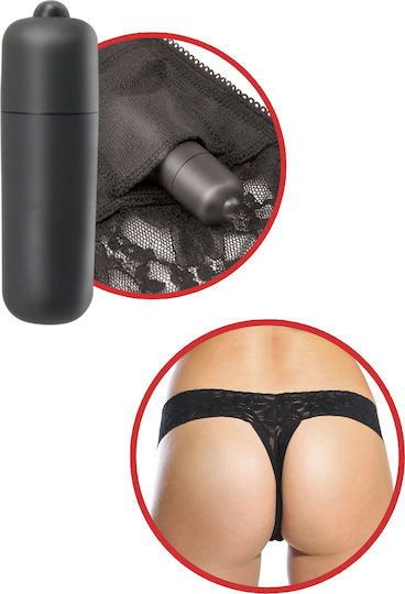 Pipedream Fetish Fantasy Series Hanky Spank Me Vibrating Panties Mini Δονητής για Ζευγάρια Μαύρος
