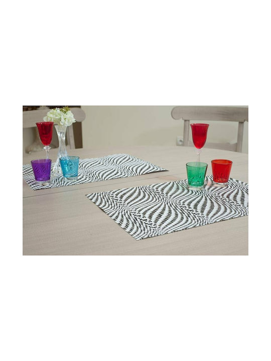 Teoran Placemat Plastic Gray 45x30cm 4pcs