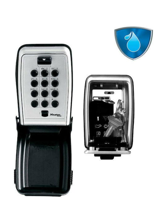 Master Lock Стенен Монтаж Ключодържател с Комбинация Металик с Клавиатура 8.5x6.1x5.2см