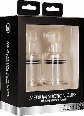 Shots Ouch Suction Cup Medium Clear 2pcs