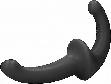 Shots Ouch Strapless Strapon Silicone Strapless Strap On με Dildo 22cm σε Μαύρο Χρώμα