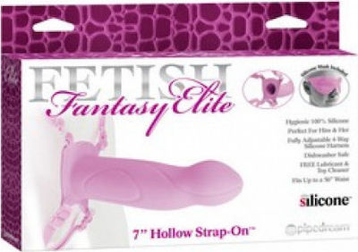 Pipedream Fetish Fantasy Elite Hollow Strap On Harness with Dildo 16.5cm Pink