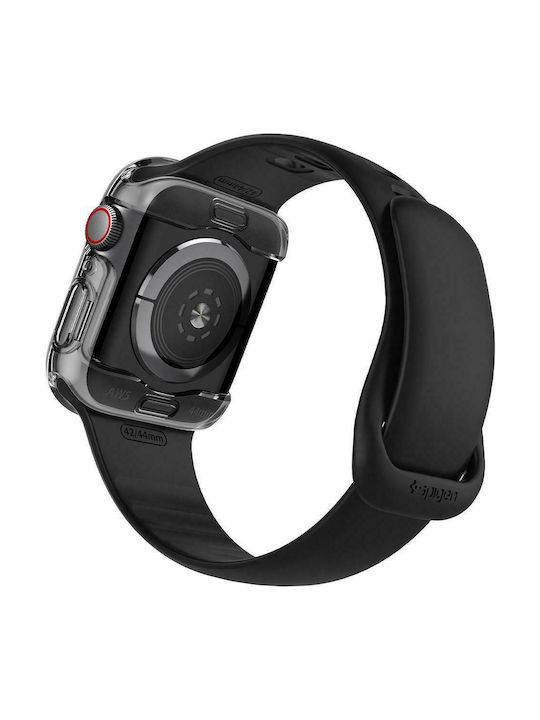 Spigen Ultra Hybrid Silicone Case with Glass in Transparent color for Apple Watch 44mm