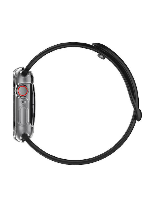 Spigen Ultra Hybrid Silicone Case with Glass in Transparent color for Apple Watch 44mm