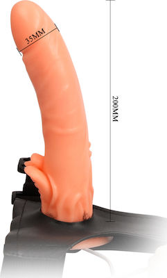 Baile Ultra Passionate Harness Sensual Comfort Strap-On Harnașament cu Dildo 20cm în culoarea Bej