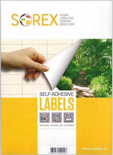 Sorex 800 Selbstklebende A4-Etiketten 97x67.7mm