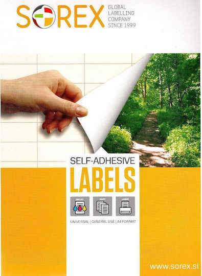 Sorex 2400 Self-Adhesive Rectangular A4 Labels 70x37mm