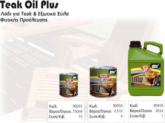 New Line Refind Teak Oil Άχρωμο Ελαφρώς Σατινέ 750ml