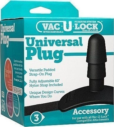 Vac U Lock Universal Strap-On Harness με Dildo σε Μαύρο Χρώμα