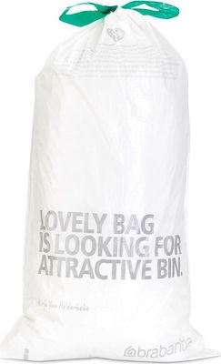 Brabantia Trash Bags Capacity 30lt with Drawstring Type G 20pcs White