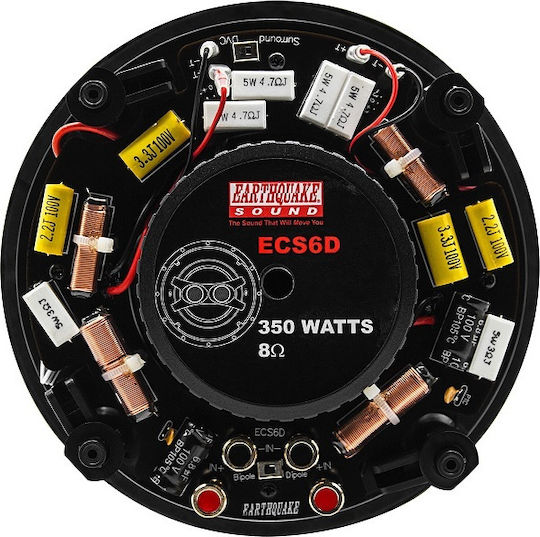 Earthquake ECS-6D Ηχείο Οροφής (Τεμάχιο) Μαύρο