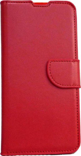 Book Δερματίνης Κόκκινο (Redmi Note 8)