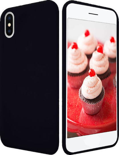 Matt Back Cover Silicone 1.2mm Black (iPhone XS Max)