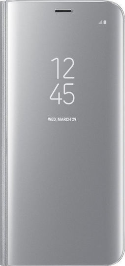 Hurtel Clear View Book Plastic Silver (Galaxy S9+)