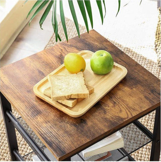 Square Side Wooden Coffee Table Brown W40xL40xH50cm