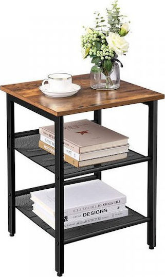 Square Side Wooden Coffee Table Brown W40xL40xH50cm