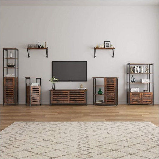 Βιβλιοθήκη Ρουστίκ Καφέ 70x30x121.5εκ.