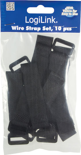 LogiLink Plastic Cable Ties 150mmx20mm In Black Colour 10 Pieces KAB0056