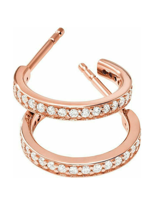 Michael Kors Earrings Hoops made of Silver Gold Plated with Stones