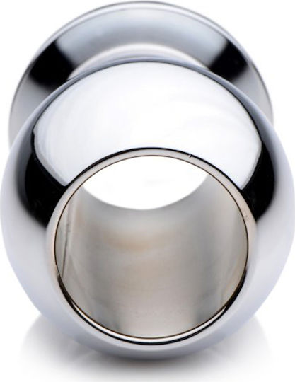 XR Master Series Large Abyss Steel Hollow Anal Plug Anal Plug Groß Silber 7.62cm