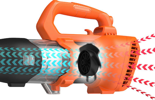 Black & Decker Laubbläser Handheld Akku 18V Solo mit Maximaler Luftgeschwindigkeit 145km/h