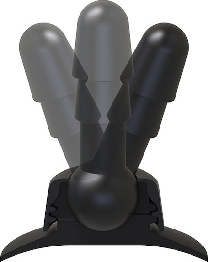 Vac U Lock Deluxe 360° Swivel Suction Cup Plug Πρωκτικό Ντους Black 11.4cm