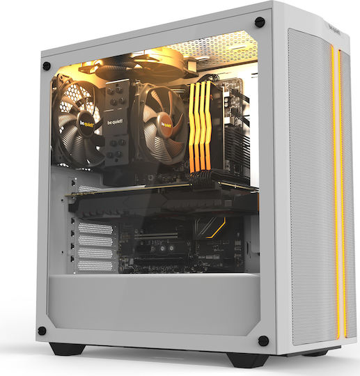 Be Quiet Pure Base 500DX Gaming Midi Tower Computer Case with Side Window and RGB Lighting White