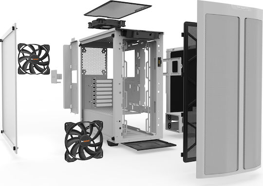 Be Quiet Pure Base 500DX Gaming Midi Tower Computer Case with Side Window and RGB Lighting White