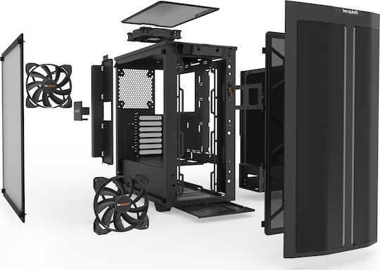 Be Quiet Pure Base 500DX Gaming Midi Tower Κουτί Υπολογιστή με Πλαϊνό Παράθυρο και RGB Φωτισμό Μαύρο