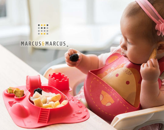 Marcus & Marcus Silicone Baby Tray Piglet for 6+ months Pink
