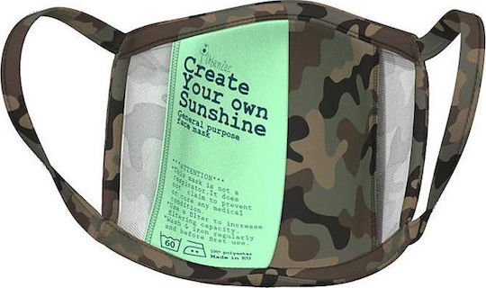 Urban Zac 2.0 Face Mask with Ear Loops Camo 1τμχ
