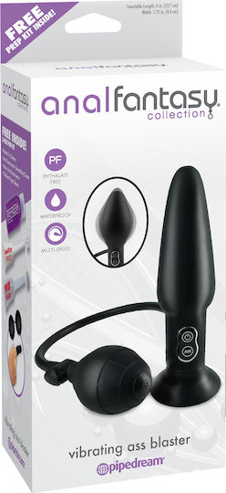 Pipedream Anal Fantasy Collection Vibrating Ass Blaster Анална тапа с вибрация Black 17.4см