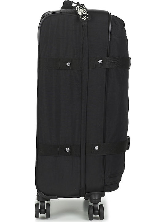 Kipling Spontaneous Medium Fabric Black Suitcase with 4 Wheels Height 66cm