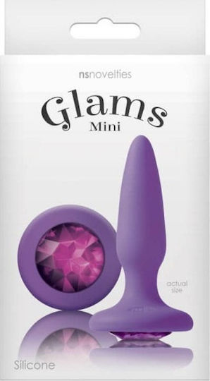Ns Novelties Glams Gem Анална тапа Small Purple 6.8см
