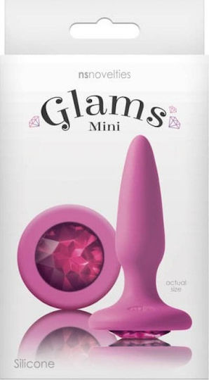 Ns Novelties Glams Gem Πρωκτική Σφήνα Small Pink 6.8cm