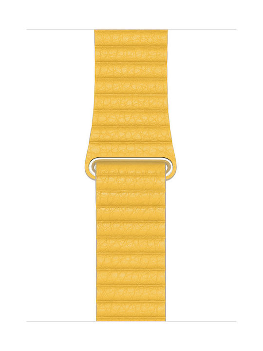 Apple Meyer Lemon Leather Loop Medium Λουράκι Κίτρινο (Apple Watch 44/45/46mm/Ultra 49mm)