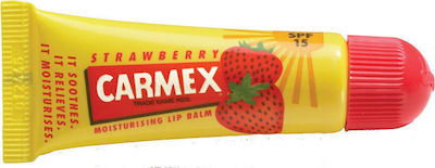 Carmex Tube SPF15 Lip Balm SPF15 Strawberry Classic Moisturising 10gr