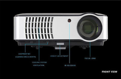 Conceptum RD-806 RD-806 Proiector HD Lampă LED cu Difuzoare Incorporate Negru