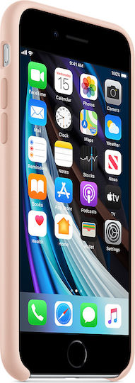 Apple Silicone Case Back Cover Σιλικόνης Ροζ (iPhone SE 2022/2020)