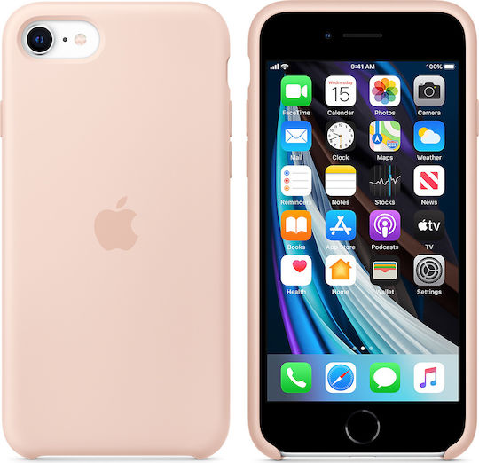Apple Silicone Case Back Cover Σιλικόνης Ροζ (iPhone SE 2022/2020)