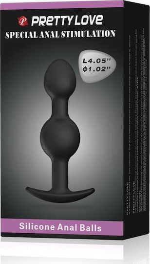 Pretty Love Special Anal Stimulation Anal Beads Black 10.3cm