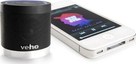 Veho M4 360° Bluetooth Speaker 4.4W with Battery Life up to 5 hours Black