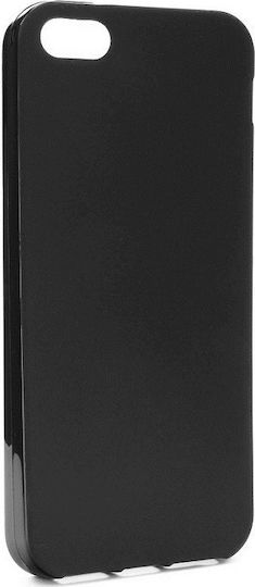 Forcell Matt IPHONE Umschlag Rückseite Silikon Schwarz (iPhone 5/5s/SE)