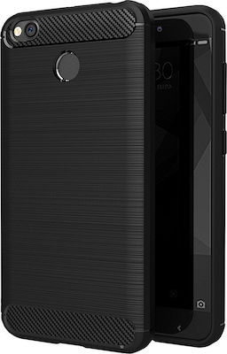 Forcell TPU Carbon Brushed Plastic Back Cover Black (Redmi Note 5a Prime)