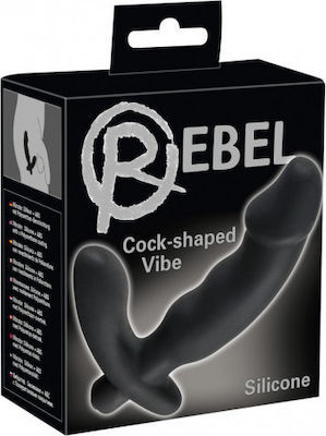 You2Toys Rebel Cock Shaped Vibe Analvibrator Black 11cm 05859630000