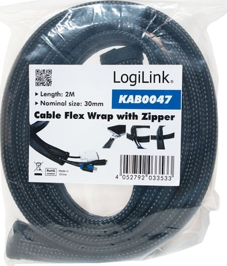 LogiLink Cablu Flex Wrap Negru KAB0047 1 Buc