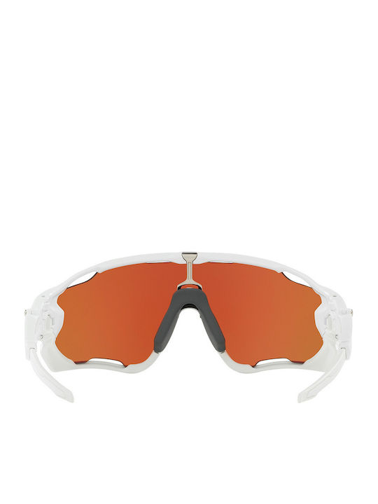 Oakley Jawbreaker Men's Sunglasses with White Plastic Frame and Purple Mirror Lens OO9290-21