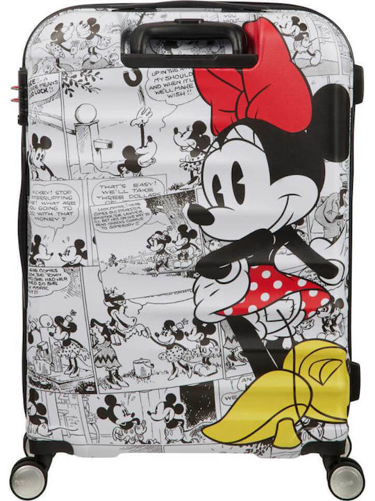 American Tourister Wavebreaker Disney Kids Medium Hard Suitcase Multicolour with 4 Wheels Height 67cm